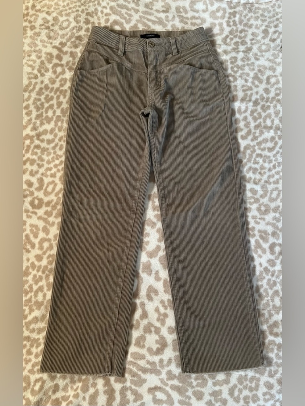 Forever 21 Women’s Corduroy Pants in Taupe/Brown, Size XS